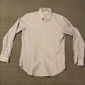 Uniqlo button down blue and white